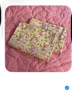 Charter Club Floral Cotton Pillowcase Pair in Yellow and Pink